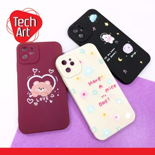 Oppo A5/A9(2020) A15 A16 A31(2020) A57(2020) A74(5G) A77(5G) A92 A95 เคสมือถือนิ่ม TPU กันเลนส์กล้องนูน พิมพ์ลายการ์ตูน