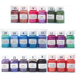 San* ผงไมก้า ไข่มุก 22 สี สําหรับแต่งหน้า ลิปกลอส ระบายสี ทําสบู่ อีพ็อกซี่ ย้อมสี งานฝีมือ Diy