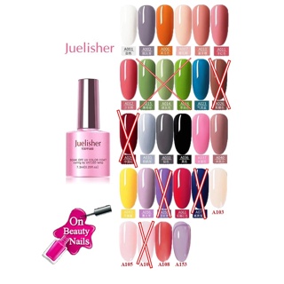 สีทาเล็บเจล สีเจล Juelisher ปริมาณ 7.3ml. สีสวย เงา ติดทนนาน พร้อมส่ง