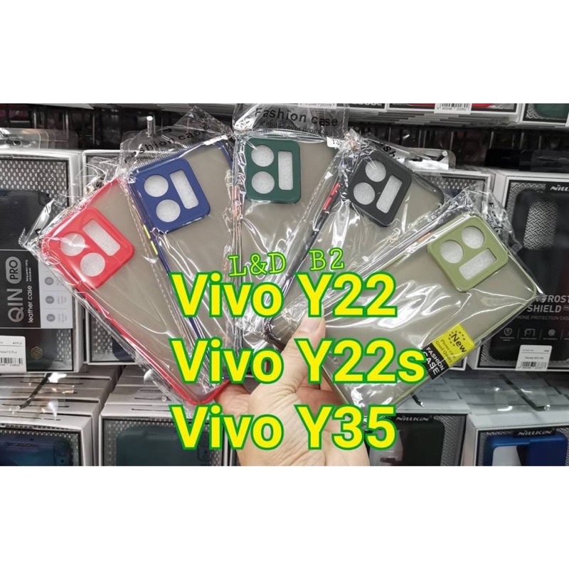 [ส่งจากประเทศไทย] ขอบสีผิวด้าน Case Vivo Y22 Y22S Y35 Y18 5G Y28 Y19S 2024เคสกันกระแทก ขอบนิ่มหลังแข็ง VIVO เคสมือถือ