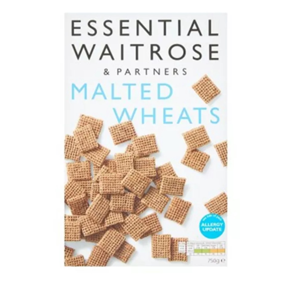 Waitrose Essential Malted Wheats เวทโทรส เอสเซนเชียล มอลต์ วีท 750g. อาหารเช้า ซีเรียล กราโนล่าข้าวโอ๊ต