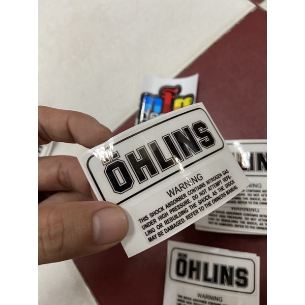 แสตมป์ ohlins พร้อมขวดน้ํามัน (1 ชุด ohlins 1 ชิ้นพร้อมพารามิเตอร์)