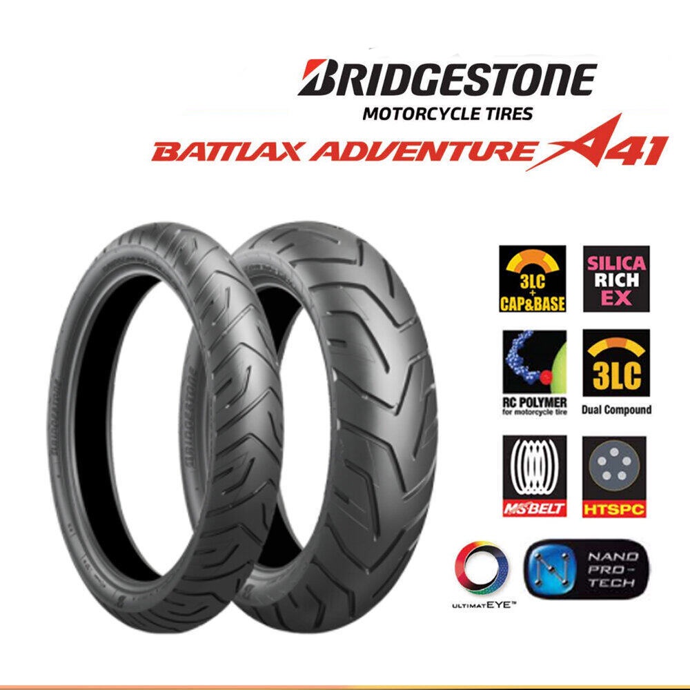 [ยางปี22] BRIDGESTONE : BATTLAX ADVENTURE A41 ขอบ17,18,19,21 ยางมอเตอร์ไซค์แอดเวนเจอร์ทัวร์ริ่งสมรรณ