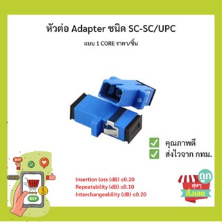 ราคา(พร้อมส่ง)ตัวต่อกลาง FIBER OPTIC ADAPTER SC-SC ตัวต่อสาย