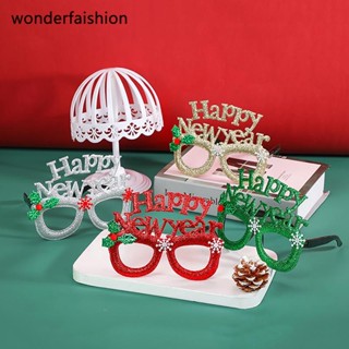 Christmas Glasses Frame Eyeglasses Cute Xmas Glasses Party Costume New Year Gift WONDERFA