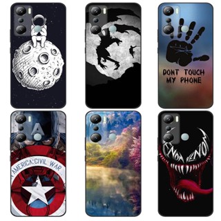 เคส Infinix Hot 20i Case การ์ตูน Captain America เคสซิลิโคน Soft Black TPU โทรศัพท์มือถือ Back เคส