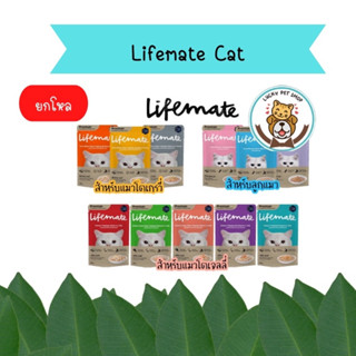 ใหม่ (ยกโหล) Lifemate Cat ไลฟ์เมท อาหารเปียกแมว ไม่เค็ม ขนาด 60-70 กรัม โหล X12 ซอง