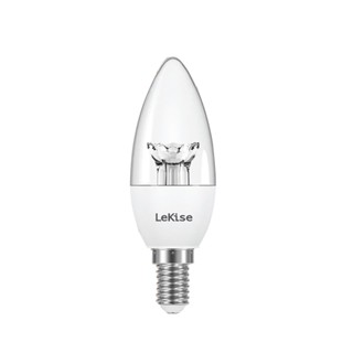 LEKISE หลอดไฟ LED Candle Light E14 C35 4W แสงสีเหลือง (ใส)