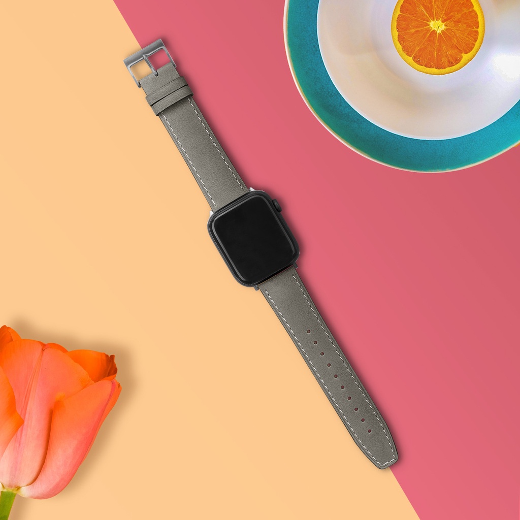 สายนาฬิกา สำหรับ apple watch 3/4/5 s7 iwatch งานคุณภาพเกรดพรีเมี่ยม ผลิตจากหนังแท้อย่างดี แข็งแรงทนทาน