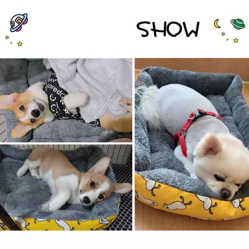 ที่นอนสัตว์เลี้ยง เตียงสุนัข เตียงแมว ที่นอนแมว เบาะสัตว์เลี้ยง เตียงหมา นุ่มสบาย ด้านล่างมีกันลื่น ไม่มีหมอน มี3ขนาด - รูปที่ 6