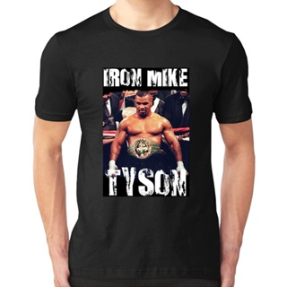 เสื้อยืดผู้ชาย ใหม่ เสื้อยืดแขนสั้น คอกลม ผ้าฝ้าย พิมพ์ลาย Iron Mike Tyson สําหรับผู้ชาย ไซซ์ S-3XL S-5XL