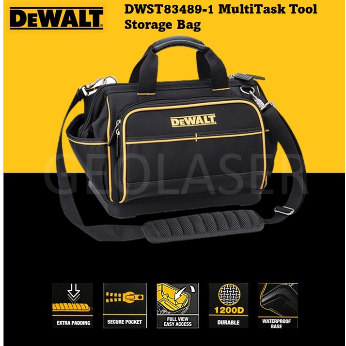 Dewalt DWST83489-1 ที่เก็บกระเป๋าเครื่องมือ MULTITASK พร้อมกระเป๋า 26 กระเป๋า 83489