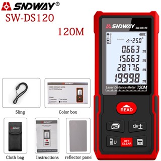 Sndway SW-DS120 เครื่องวัดระยะทางเลเซอร์ดิจิทัล แบบพกพา 120 เมตร