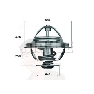 TX 27 71D วาลว์น้ำ BMW M20 M30 M50 / 3 (E30 E36) 5 (E28 E34) 7 (E32) 11531466174 (ยี่ห้อ MAHLE)