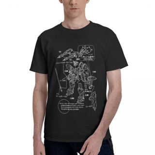 เสื้อยื Bandai Gundam คําแนะนําเสื้อยืดผู้ชายผ้าฝ้ายสร้างสรรค์เสื้อยืดคอลูกเรือคออะนิเมะ Mech หุ่นยนต์ Mecha Tees เสื้อแ