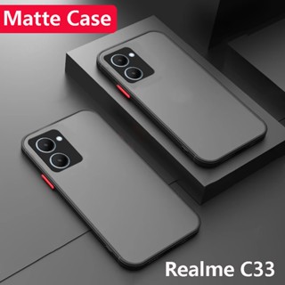 เคสโทรศัพท์มือถือแบบแข็ง ผิวด้าน ใส กันกระแทก ป้องกันเลนส์กล้อง สําหรับ Realme C33 C30 C35 C31 RealmeC33