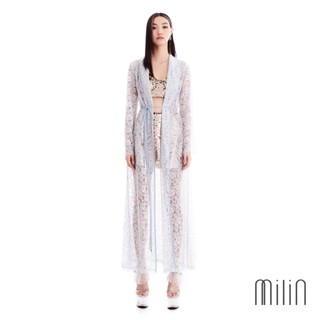 [MILIN] Charlotta Robe Sequinned lace see through maxi robe เสื้อคลุมยาวซีทรูลูกไม้แต่งเลื่อม