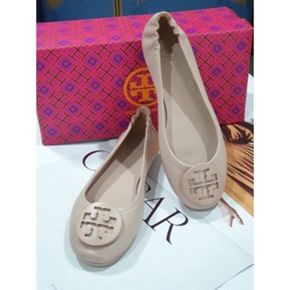 รองเท้าทอรี เบิร์ช Tory Burch Minnie Travel Ballet สี Goan Sand US6