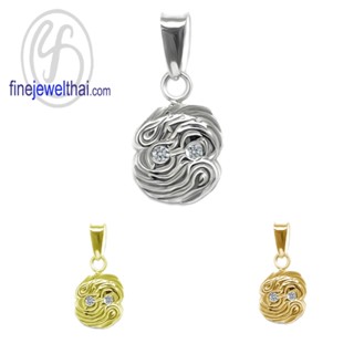 Finejewelthai-จี้ราศี-ราศีมีน-จี้เพชรสังเคราะห์-จี้เงินแท้-Pisces-Silver-Pendant-P1176cz00