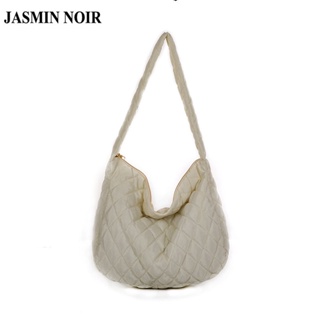 Jasmin NOIR กระเป๋าสะพายไหล่ กระเป๋าถือ ผ้าไนล่อน เรียบง่าย สําหรับสตรี