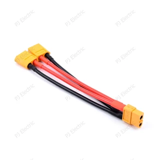 คอนเนคเตอร์แบตเตอรี่ คอนเนคเตอร์ XT60 พร้อมสายไฟขนาด 14 AWG แบบ 1ตัวผู้/2ตัวเมีย หรือ 2ตัวผู้/1ตัวเมีย ความยาว 10 cm