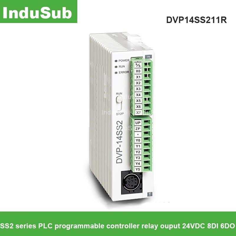 SZ DVP14SS211R ใหม่ SS2 series PLC โปรแกรมควบคุมรีเลย์ ouput 24VDC 8DI 6DO