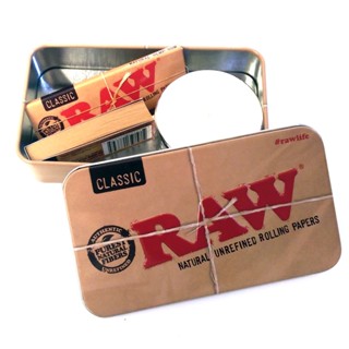 RAW Metal Box กล่องเหล็กอเนกประสงค์ขนาด RAW Metal Tin Box Reusable Storage Box กล่อง กระปุก เก็บของ ตลับเหล็ก