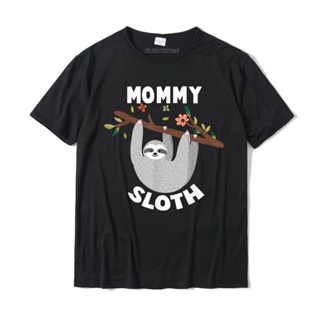 ขายดี!เสื้อยืดลําลอง ผ้าฝ้าย พิมพ์ลาย Mommy Sloth Matching Family สําหรับผู้ชาย และผู้หญิง &amp;amp; เสื้อยืดลําลอง YNR MCOU