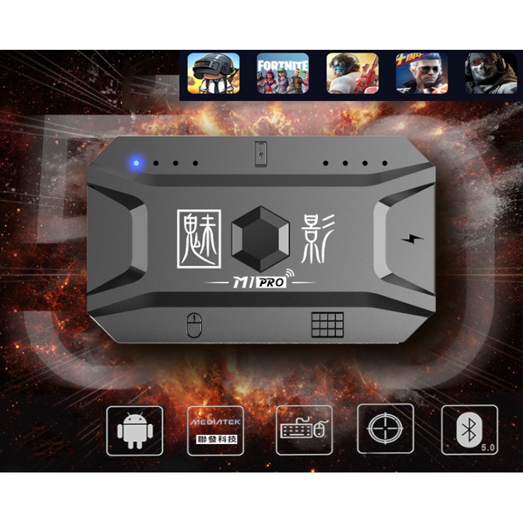 🔥PUBG คียบอร์ดมือถือ🔥 คีบอดเกมมิ่ง พร้อมเมาส์และอุปกรณ์เชื่อมต่อสําหรับเล่นเกมส์เกมฟีฟายAndroid - รูปที่ 2