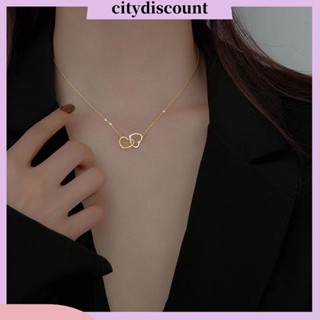 &lt;citydiscount&gt;  สร้อยคอผู้หญิง กลวงออก หัวใจ เครื่องประดับ สไตล์เกาหลี ปรับได้ สร้อยคอ สําหรับงานแต่งงาน งานพรอม งานเลี้ยง