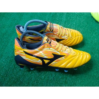 รองเท้าสตั้ด Mizuno Made in Japan  หนังแท้ รองเท้าฟุตบอล สตั้ดมิซูโน่สีส้ม Mizuno Morelia Neo