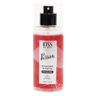 Kiss My Body คิส มาย บอดี้ Perfume Mist สเปรย์ น้ำหอม (ขนาด 88 ml.) กลิ่น แพชชั่น (Passion)