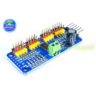 16-channel PWM servo drive board controller robot IIC for MG90S SG90 MG995, etc.12-bit PWM/Servo Driver - I2C interfa...