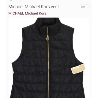 MICHAEL KORS JACKET SLEEVELESS เสื้อ แจ็คเก็ตแบบเสื้อกั๊ก มิเชล คอรส์ ของแท้