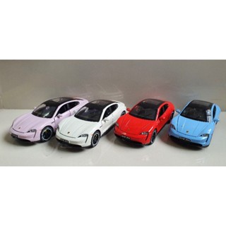 รถโมเดลเหล็ก PORSCHE TYCAN 1:32 ขนาดยาวประมาณ 15cm  เปิดประตูได้รอบ มีเสียงมีไฟราคา