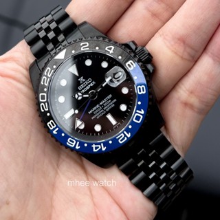 Seiko Mod BATMAN New Arrivals BLACK GMT Jubilee Straps