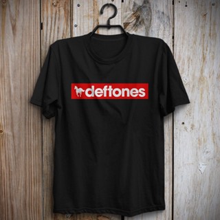 เสื้อยืด ลายโลโก้ร็อค Deftones สีแดง และสีขาว สําหรับช่างไม้S-5XL