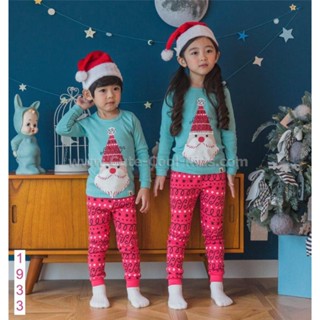 L-PJB-1933 ชุดนอนเด็กลายคริสต์มาส ซานตาคลอส Santa แขนยาวขายาว Size-90 (1-2Y)