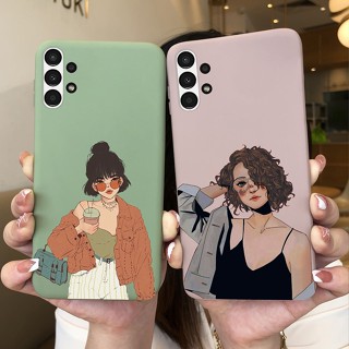 เคสโทรศัพท์ซิลิโคน TPU แบบนิ่ม ลายดอกเดซี่ และหัวใจ สําหรับ Samsung Galaxy A13 4G A13 A 13 A135F 4G