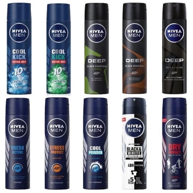 นีเวีย สเปรย์ Nivea Deo Men Spray 150 ml 1กระป๋อง Anti-Perspirant นีเวีย ดีโอ เมน ลดเหงื่อ ระงับกลิ่นกาย ผู้ชาย