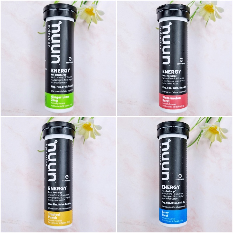 [Nuun®] Hydration Energy For an Anytime Recharge 10 Tablets อิเล็กโทรไลต์ และวิตามินรวม แบบเม็ดฟู่ เกลือแร่