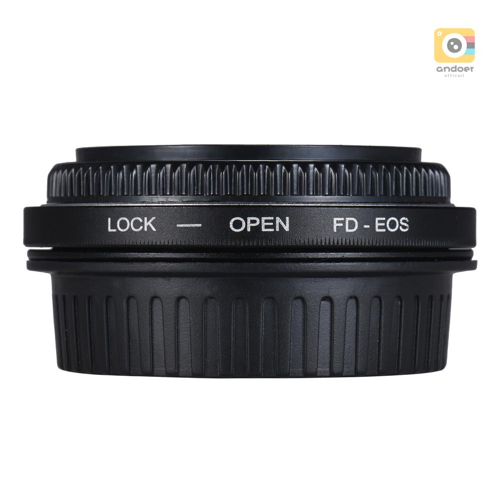 FD-EOS Lens Mount Adapter Camera Lens Adapter Ring with Optical Glass Focus Infinity FD Lens to EOS EF Mount Body for  450D 50D 5D 5D2 500D 550D 600D 650D 6D 70D 700D