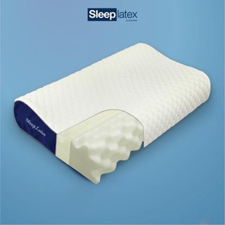 SB Design Square Sleep Latex หมอนหนุนยางพาราแท้ รุ่น Neck Massage ทรง Contour Knobby (38*61*10/12)