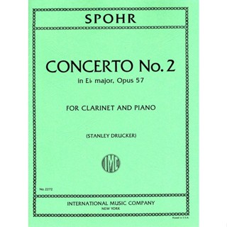 (Clarinets and Piano)SPOHR Concerto N. 2 Mi B Op. 57 (Drucker) 2 Clarinets and Piano(IMC2272)