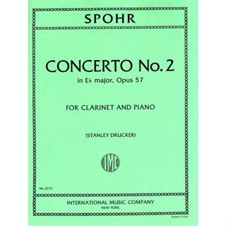 (Clarinets and Piano)SPOHR Concerto N. 2 Mi B Op. 57 (Drucker) 2 Clarinets and Piano(IMC2272)