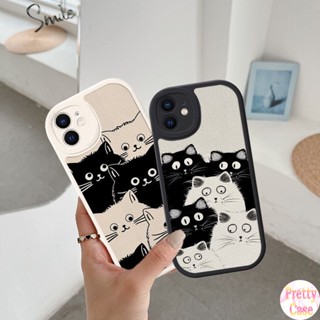 เคสโทรศัพท์มือถือนิ่ม ทรงวงรี ลายแมวขาวดํา สําหรับ Samsung Galaxy S22 S21 S20 Plus Ultra FE A12 M12 M23 M31 A11 M11 M32 4G 5G