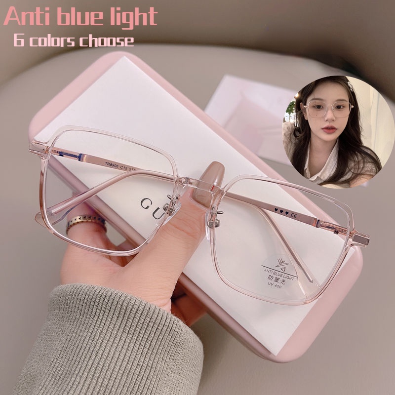 (0 ° ถึง -400 °)แว่นตาป้องกันแสงสีฟ้า TR90ระดับพรีเมียม-กรอบสี่เหลี่ยมน้ำหนักเบาและมีสไตล์สำหรับผู้หญิงผู้ชายและคนรักแฟชั่น-การออกแบบรูปหัวใจพร้อมตัวเลือกใบสั่งยา-เหมาะสำหรับการป้องกันดวงตาและแฟชั่น