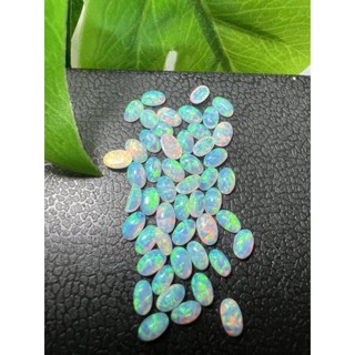 lab created Jelly opal 5x3mm 1 pieces OPAL โอปอล สีฟ้า 5x3 มม SHAPE OVAL