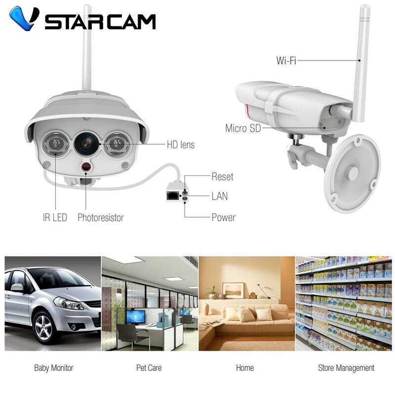 กล้องวงจรปิดไร้สาย ภายนอก กันน้ำ VStarCam C16S WiFi IP Camera 1080P 2.0ล้านพิกเซล By.SHOP-Vstarcam