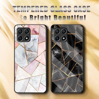 Golden Green Marble HONOR X6 X6s 4G เคสโทรศัพท์กระจกแข็ง กันกระแทก 300